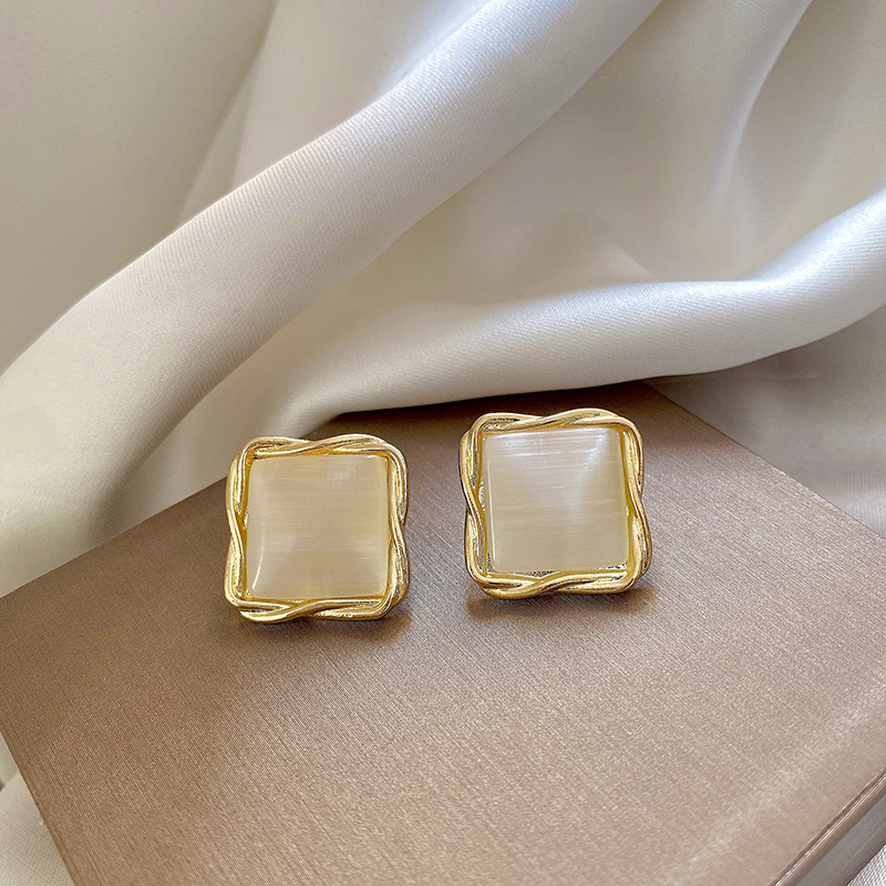 Aritos Cuadrados Simples - Estilo Coreano R39