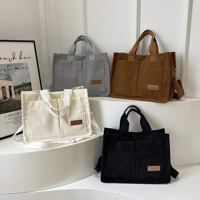 #NUEVO Bolso Cuadrado de Pana – M8095